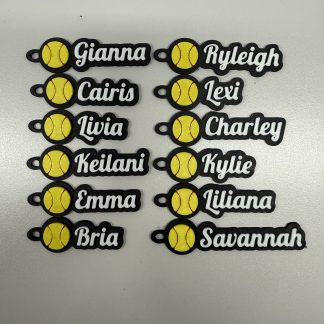 Softball/Baseball personalized keychains